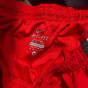 red nike athletic shorts
